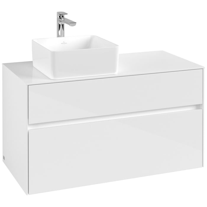 Villeroy & Boch Collaro Waschtischunterschrank 100 x 54,8 cm mit 2 Auszügen, für WT links