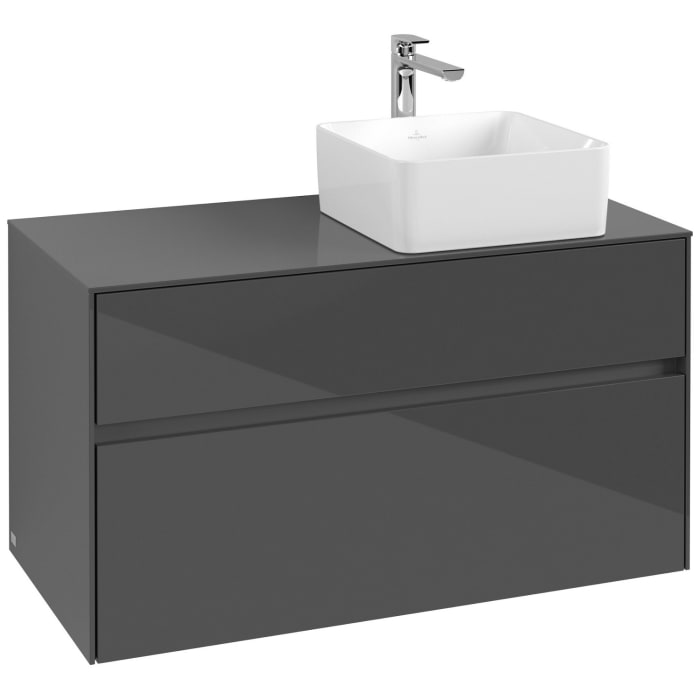 Villeroy & Boch Collaro Waschtischunterschrank 100 x 54,8 cm mit 2 Auszügen, für WT rechts