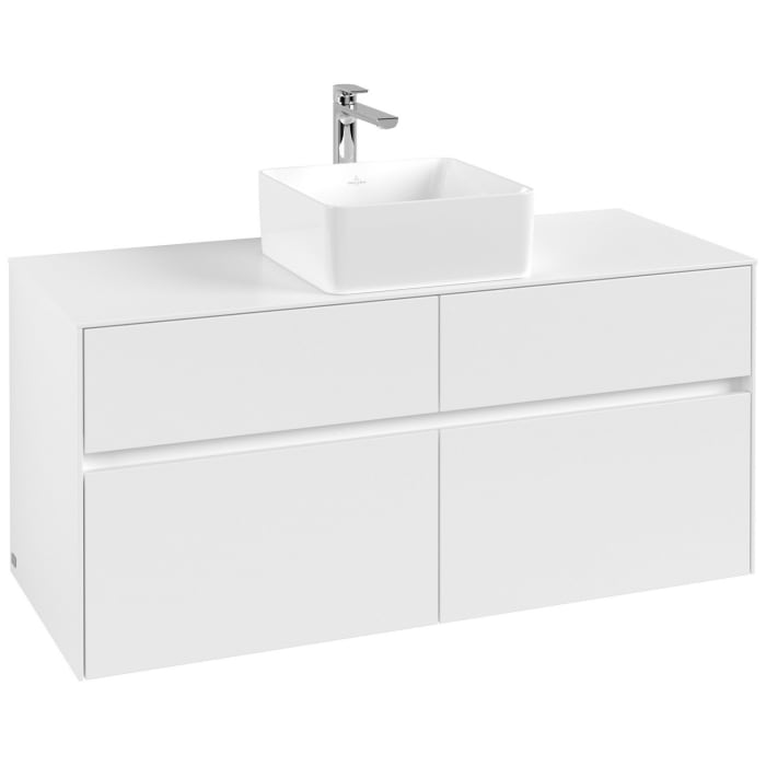 Villeroy & Boch Collaro Waschtischunterschrank 120 x 54,8 cm mit 4 Auszügen, für WT mittig
