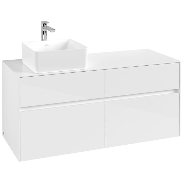 Villeroy & Boch Collaro Waschtischunterschrank 120 x 54,8 cm mit 4 Auszügen, für WT links