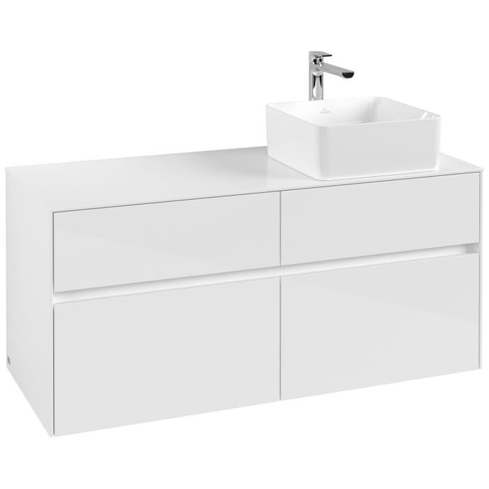 Villeroy & Boch Collaro Waschtischunterschrank 120 x 54,8 cm mit 4 Auszügen, für WT rechts