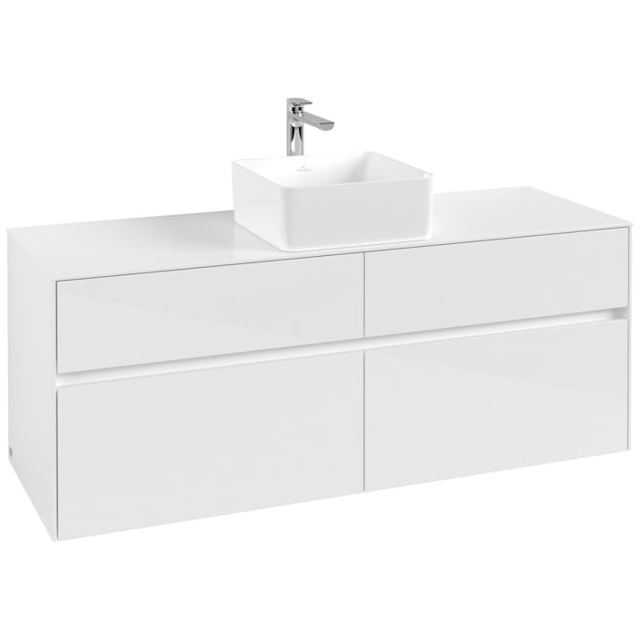 Villeroy & Boch Collaro Waschtischunterschrank 140 x 54,8 cm mit 4 Auszügen, für WT mittig