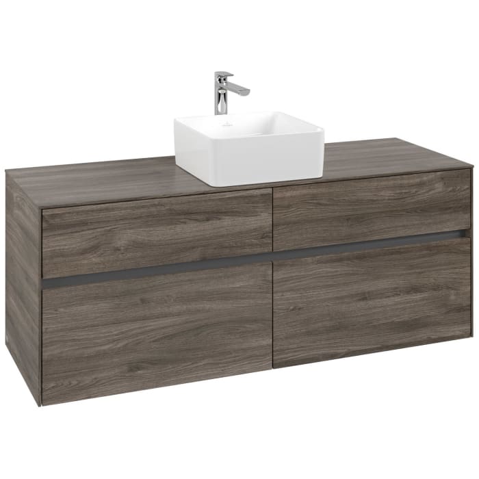 Villeroy & Boch Collaro Waschtischunterschrank 140 x 54,8 cm mit 4 Auszügen, für WT mittig