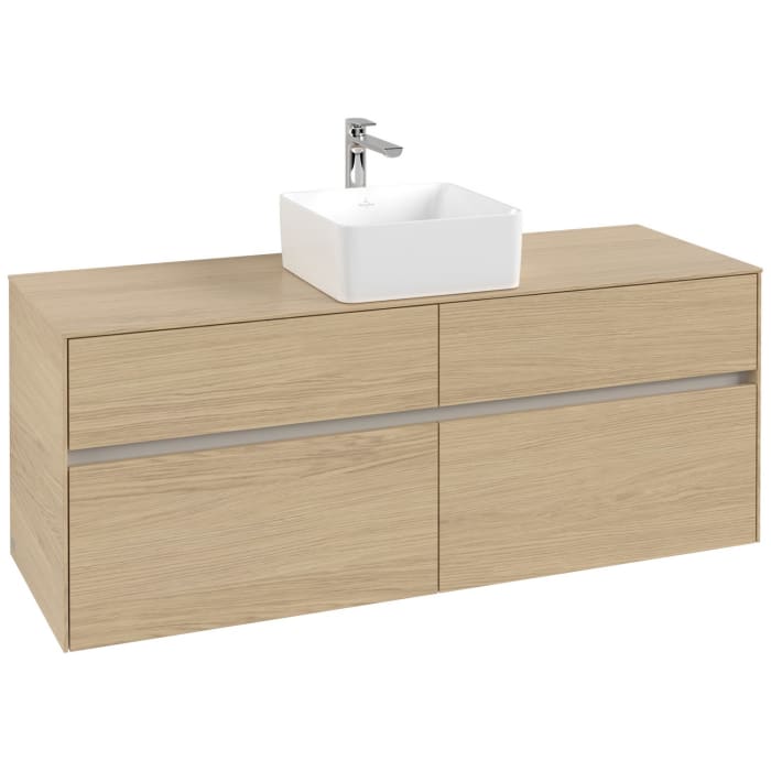 Villeroy & Boch Collaro Waschtischunterschrank 140 x 54,8 cm mit 4 Auszügen, für WT mittig