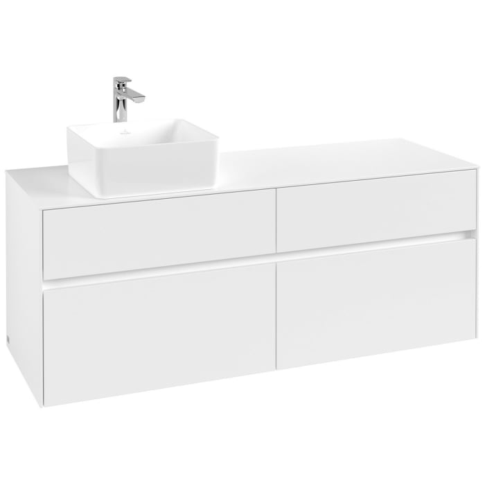 Villeroy & Boch Collaro Waschtischunterschrank 140 x 54,8 cm mit 4 Auszügen, für WT links
