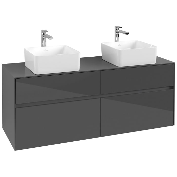 Villeroy & Boch Collaro Waschtischunterschrank 140 x 54,8 cm mit 4 Auszügen, für  WT beidseitig