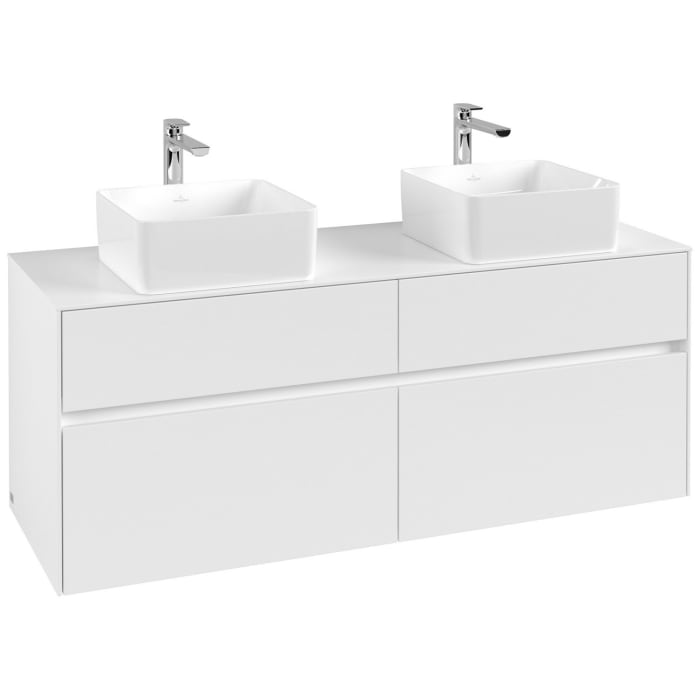 Villeroy & Boch Collaro Waschtischunterschrank 140 x 54,8 cm mit 4 Auszügen, für  WT beidseitig