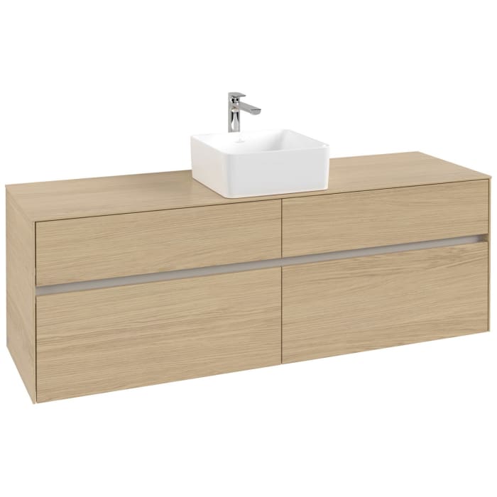 Villeroy & Boch Collaro Waschtischunterschrank 160 x 54,8 cm mit 4 Auszügen, für WT mittig