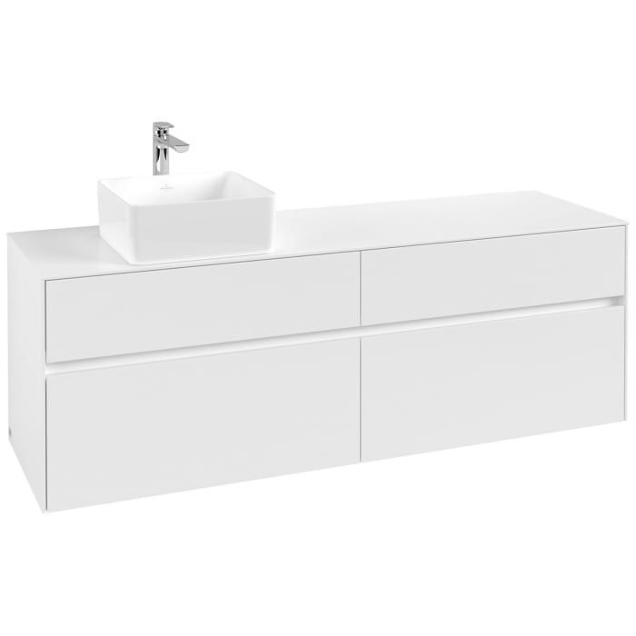 Villeroy & Boch Collaro Waschtischunterschrank 160 x 54,8 cm mit 4 Auszügen, für WT links