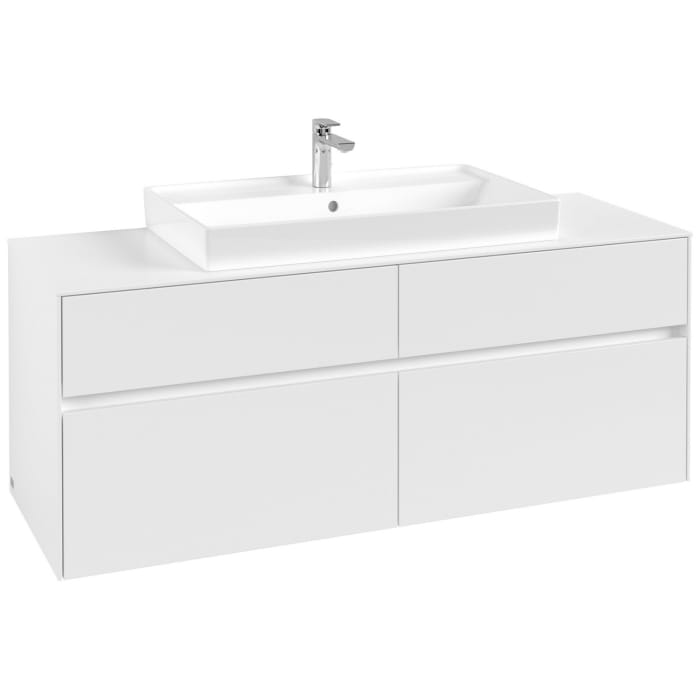 Villeroy & Boch Collaro Waschtischunterschrank 140 x 54,8 cm mit 4 Auszügen, für WT mittig