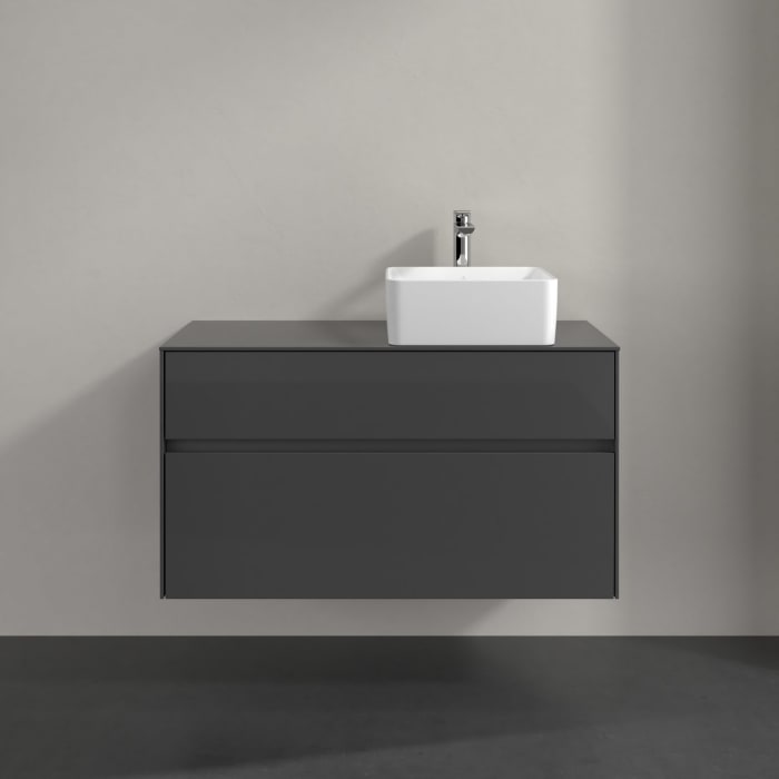 Villeroy & Boch Collaro Waschtischunterschrank 100 x 54,8 cm mit 2 Auszügen, für WT rechts