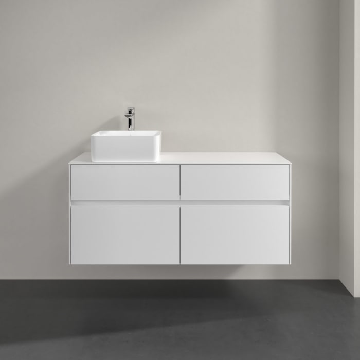 Villeroy & Boch Collaro Waschtischunterschrank 120 x 54,8 cm mit 4 Auszügen, für WT links