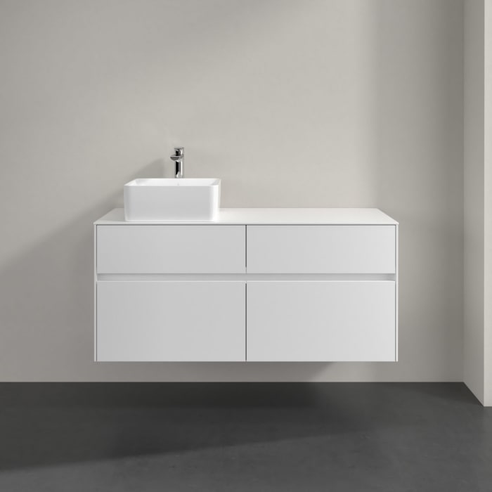 Villeroy & Boch Collaro Waschtischunterschrank 120 x 54,8 cm mit 4 Auszügen, für WT links