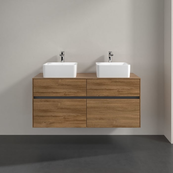 Villeroy & Boch Collaro Waschtischunterschrank 120 x 54,8 cm mit 4 Auszügen, für WT beidseitig