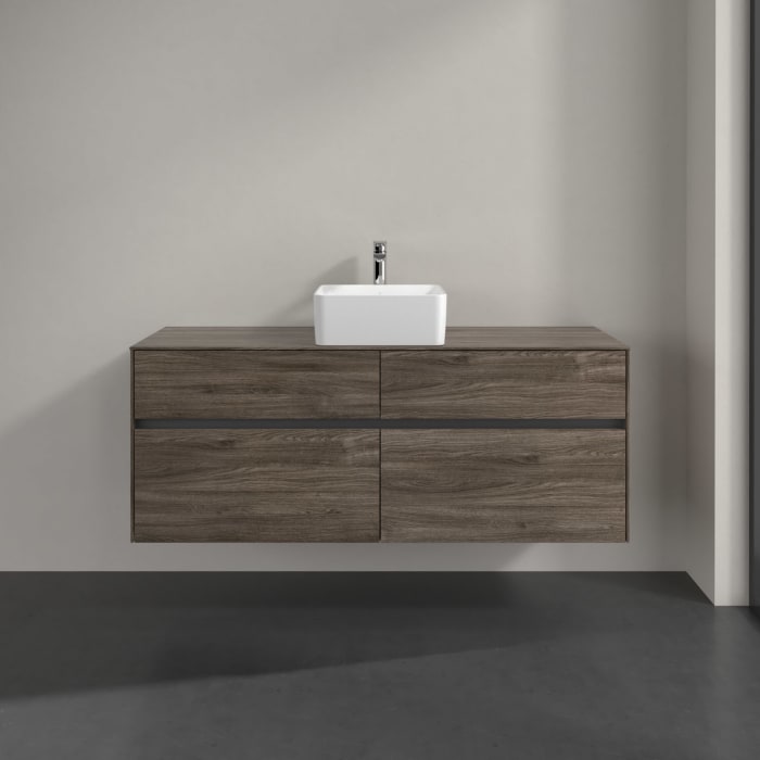 Villeroy & Boch Collaro Waschtischunterschrank 140 x 54,8 cm mit 4 Auszügen, für WT mittig