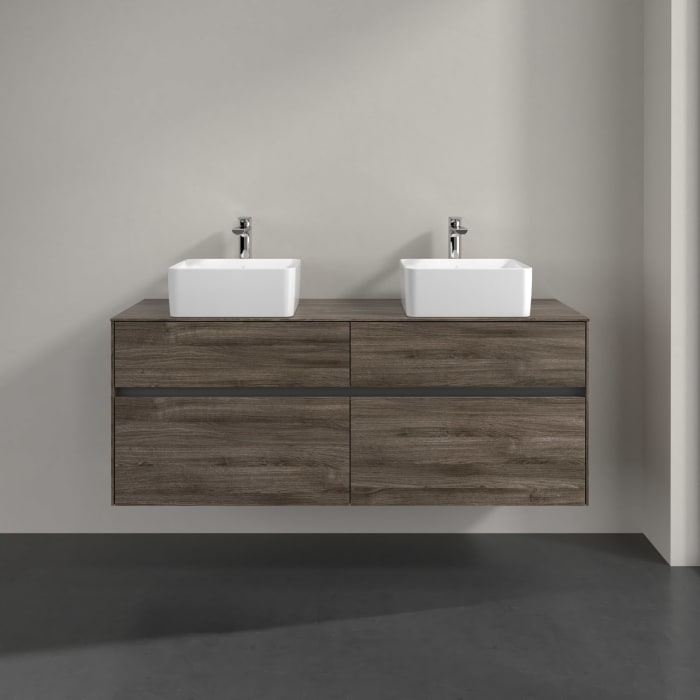 Villeroy & Boch Collaro Waschtischunterschrank 140 x 54,8 cm mit 4 Auszügen, für  WT beidseitig