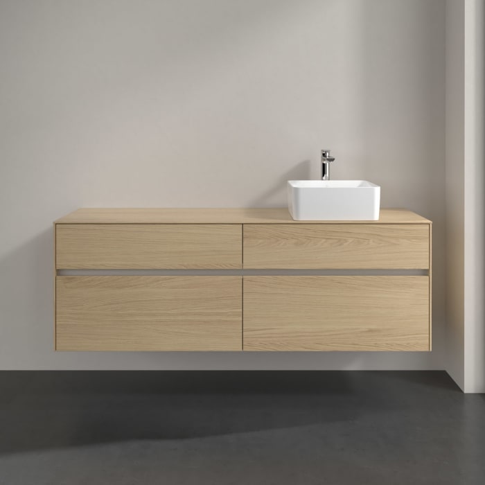 Villeroy & Boch Collaro Waschtischunterschrank 160 x 54,8 cm mit 4 Auszügen, für WT rechts