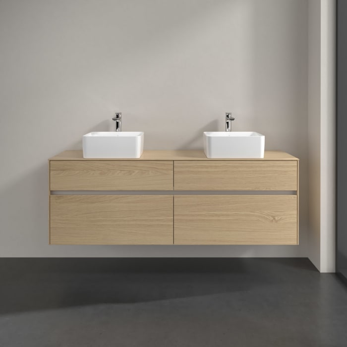 Villeroy & Boch Collaro Waschtischunterschrank 160 x 54,8 cm mit 4 Auszügen, für WT beidseitig