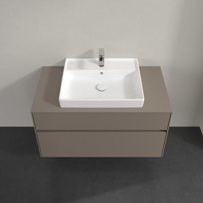 Villeroy & Boch Collaro Waschtischunterschrank 100 x 54,8 cm mit 2 Auszügen, für WT mittig ohne Ausschnitt
