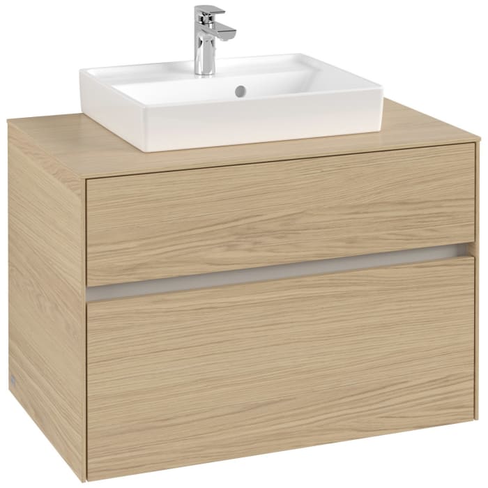 Villeroy & Boch Collaro Waschtischunterschrank 80 x 54,8 cm mit 2 Auszügen, für WT mittig