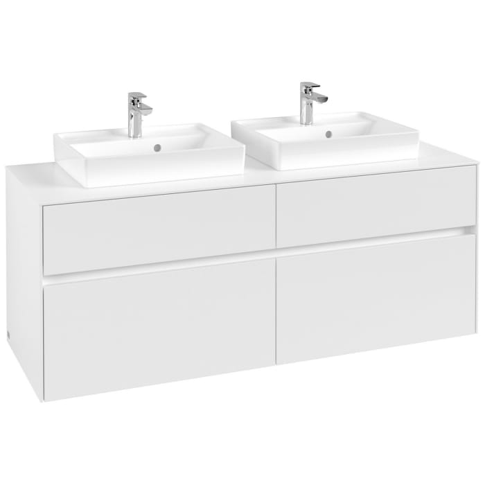 Villeroy & Boch Collaro Waschtischunterschrank 140 x 54,8 cm mit 4 Auszügen, für WT beidseitig