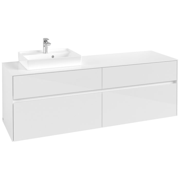 Villeroy & Boch Collaro Waschtischunterschrank 160 x 54,8 cm mit 4 Auszügen, für WT links