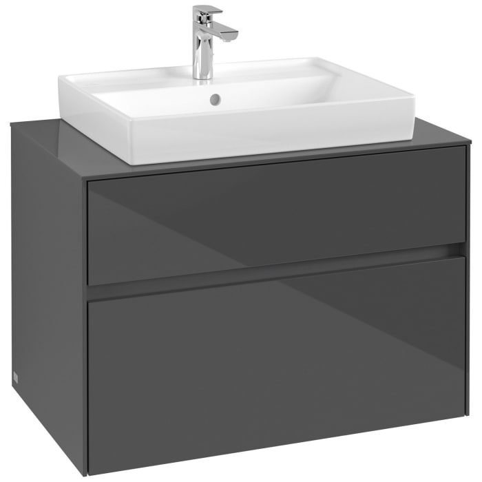 Villeroy & Boch Collaro Waschtischunterschrank 80 x 54,8 cm mit 2 Auszügen, für WT mittig