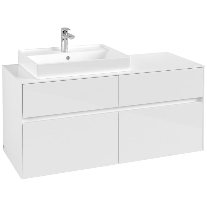 Villeroy & Boch Collaro Waschtischunterschrank 120 x 54,8 cm mit 4 Auszügen, für WT links