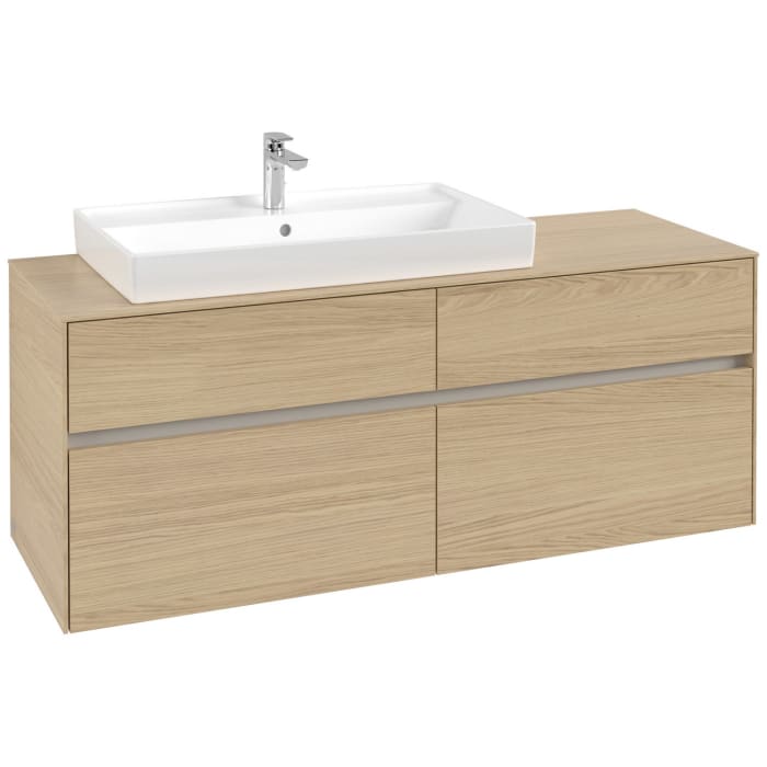 Villeroy & Boch Collaro Waschtischunterschrank 140 x 54,8 cm mit 4 Auszügen, für WT links