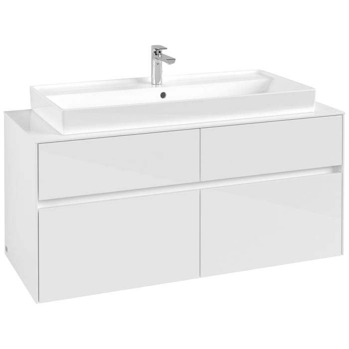 Villeroy & Boch Collaro Waschtischunterschrank 120 x 54,8 cm mit 4 Auszügen, für WT mittig