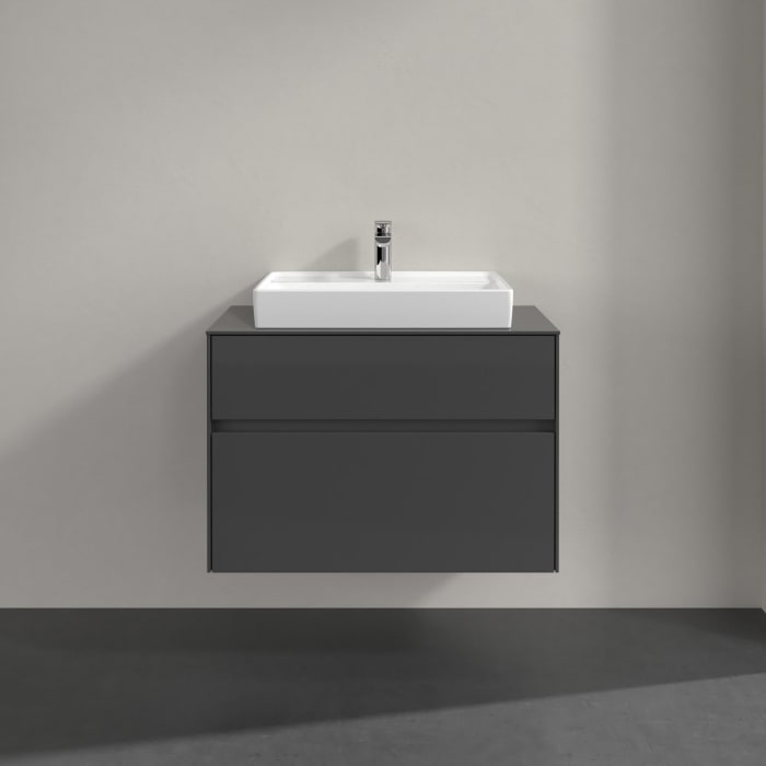 Villeroy & Boch Collaro Waschtischunterschrank 80 x 54,8 cm mit 2 Auszügen, für WT mittig