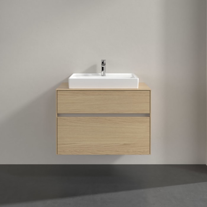 Villeroy & Boch Collaro Waschtischunterschrank 80 x 54,8 cm mit 2 Auszügen, für WT mittig