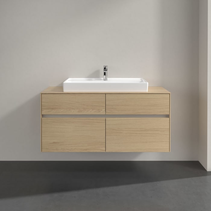 Villeroy & Boch Collaro Waschtischunterschrank 120 x 54,8 cm mit 4 Auszügen, für WT mittig