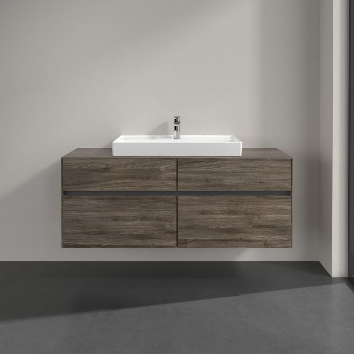 Villeroy & Boch Collaro Waschtischunterschrank 140 x 54,8 cm mit 4 Auszügen, für WT mittig