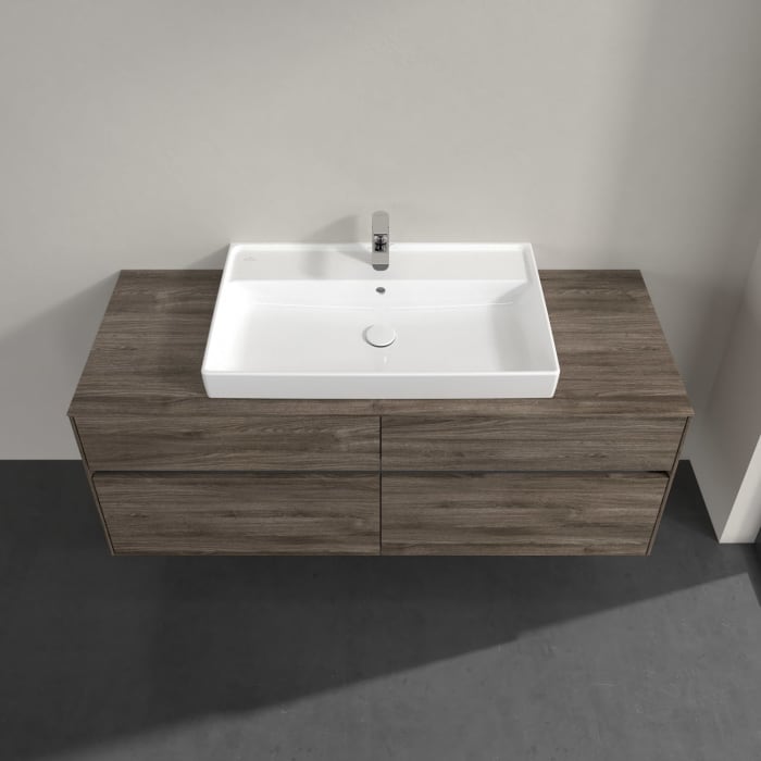 Villeroy & Boch Collaro Waschtischunterschrank 140 x 54,8 cm mit 4 Auszügen, für WT mittig