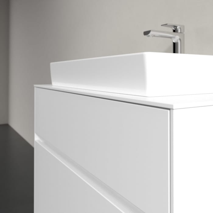 Villeroy & Boch Collaro Waschtischunterschrank 80 x 54,8 cm mit 2 Auszügen und LED Licht, für WT mittig