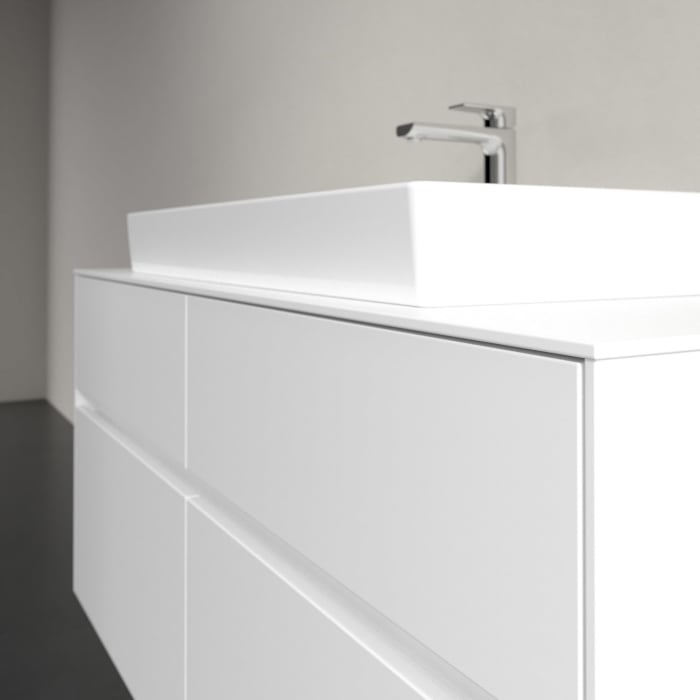 Villeroy & Boch Collaro Waschtischunterschrank 120 x 54,8 cm mit 4 Auszügen und LED Licht, für WT mittig