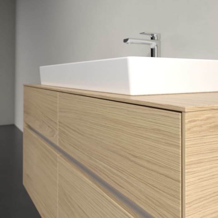 Villeroy & Boch Collaro Waschtischunterschrank 120 x 54,8 cm mit 4 Auszügen und LED Licht, für WT mittig