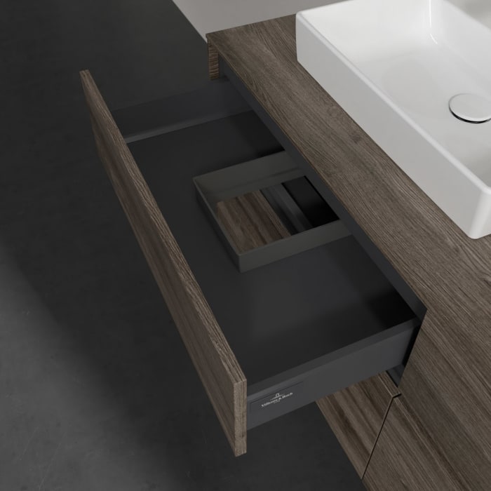 Villeroy & Boch Collaro Waschtischunterschrank 140 x 54,8 cm mit 4 Auszügen, für WT beidseitig