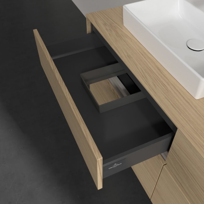 Villeroy & Boch Collaro Waschtischunterschrank 140 x 54,8 cm mit 4 Auszügen, für WT beidseitig