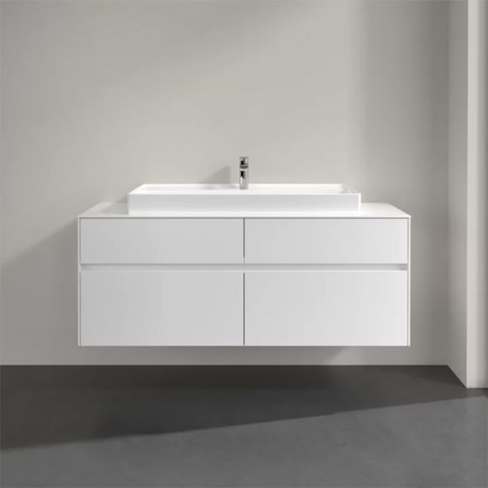 Villeroy & Boch Collaro Waschtischunterschrank 140 x 54,8 cm mit 4 Auszügen, für WT mittig