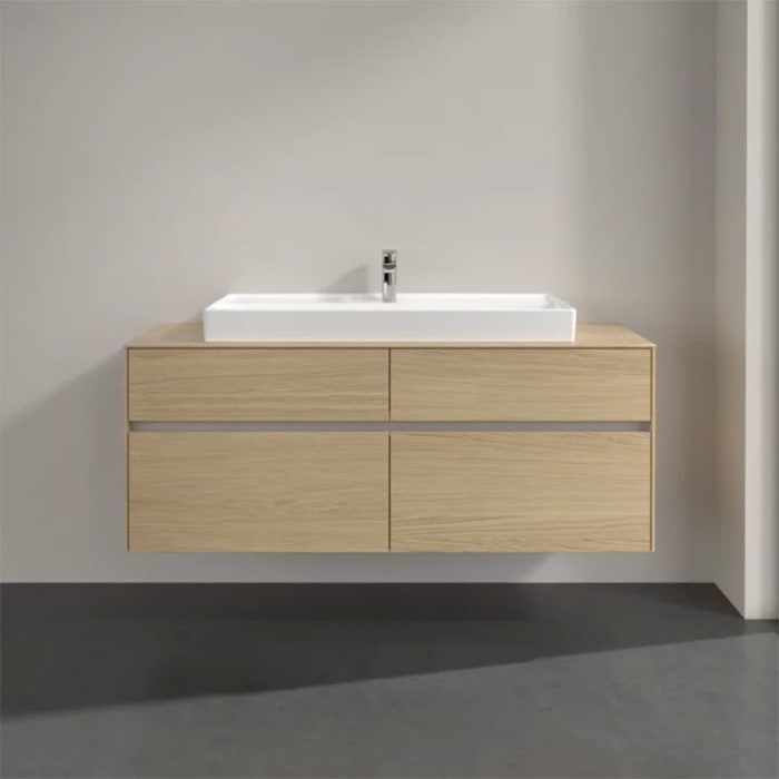 Villeroy & Boch Collaro Waschtischunterschrank 140 x 54,8 cm mit 4 Auszügen, für WT mittig