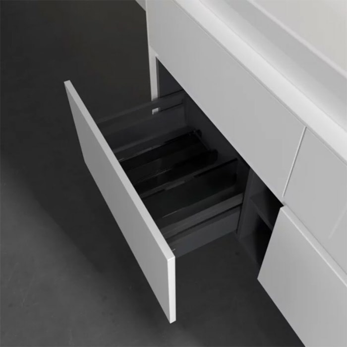 Villeroy & Boch Collaro Waschtischunterschrank 120 x 54,8 cm mit 4 Auszügen und LED Licht, für WT mittig