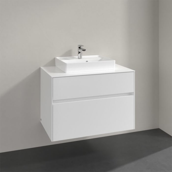 Villeroy & Boch Collaro Waschtischunterschrank 80 x 54,8 cm mit 2 Auszügen, für WT mittig