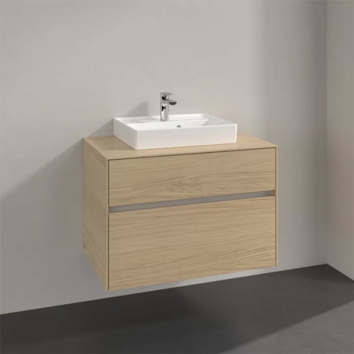 Villeroy & Boch Collaro Waschtischunterschrank 80 x 54,8 cm mit 2 Auszügen, für WT mittig