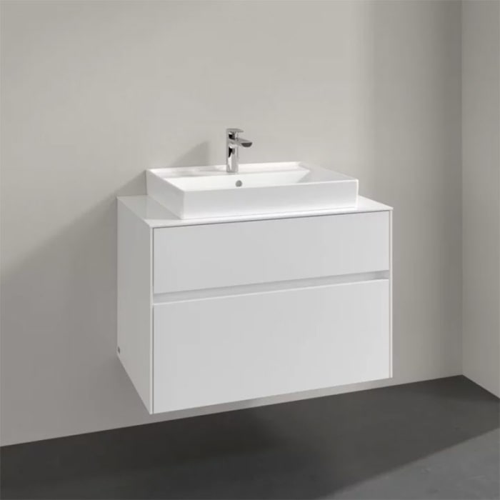 Villeroy & Boch Collaro Waschtischunterschrank 80 x 54,8 cm mit 2 Auszügen, für WT mittig