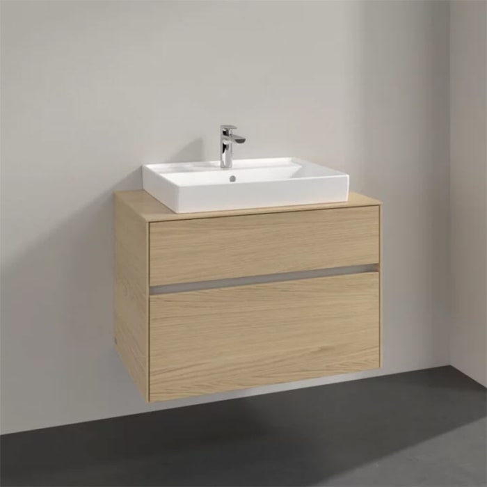 Villeroy & Boch Collaro Waschtischunterschrank 80 x 54,8 cm mit 2 Auszügen, für WT mittig