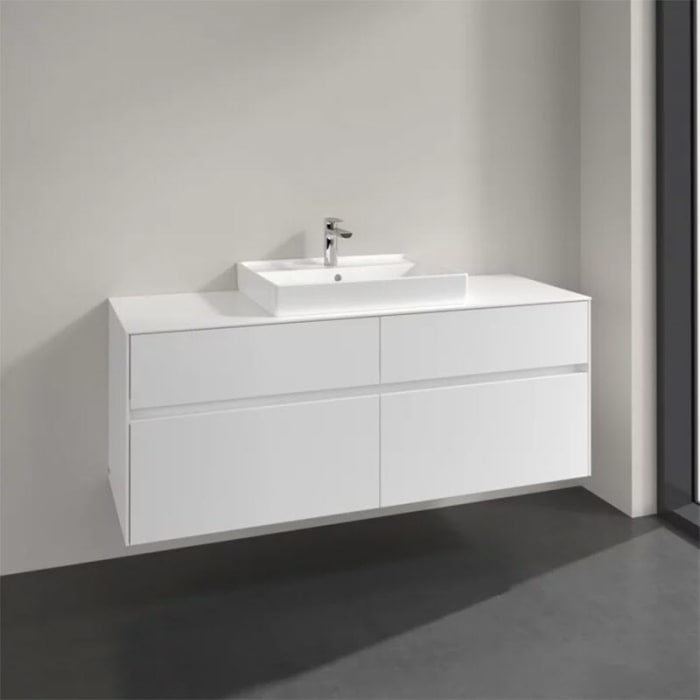 Villeroy & Boch Collaro Waschtischunterschrank 140 x 54,8 cm mit 4 Auszügen, für WT mittig