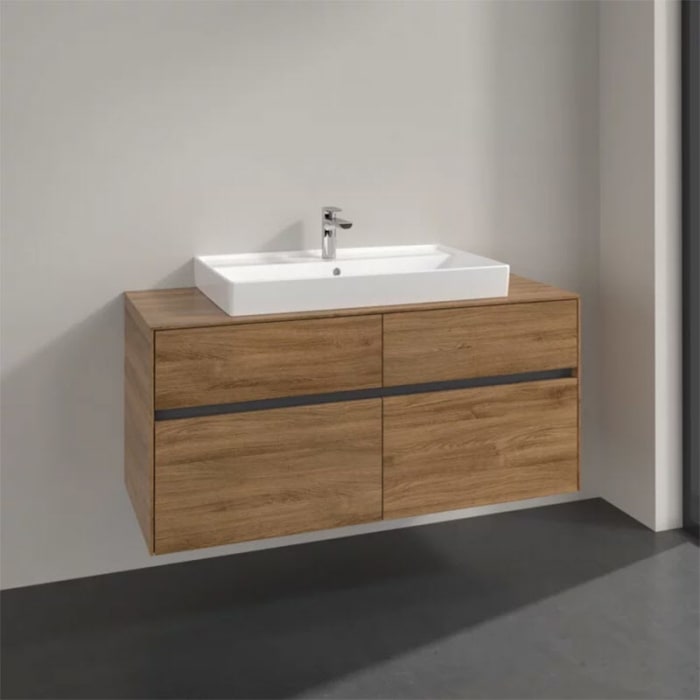 Villeroy & Boch Collaro Waschtischunterschrank 120 x 54,8 cm mit 4 Auszügen, für WT mittig