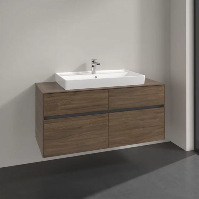 Villeroy & Boch Collaro Waschtischunterschrank 120 x 54,8 cm mit 4 Auszügen, für WT mittig